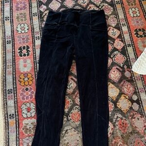 Athleta Black Velour Jeaggings